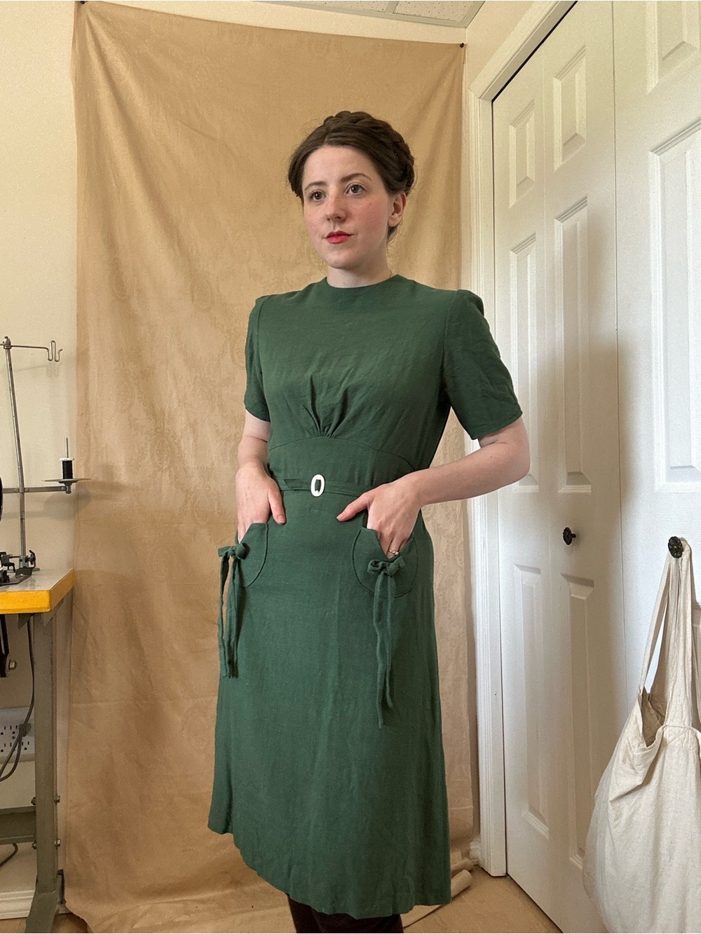 Late 1930s reproduction dress green